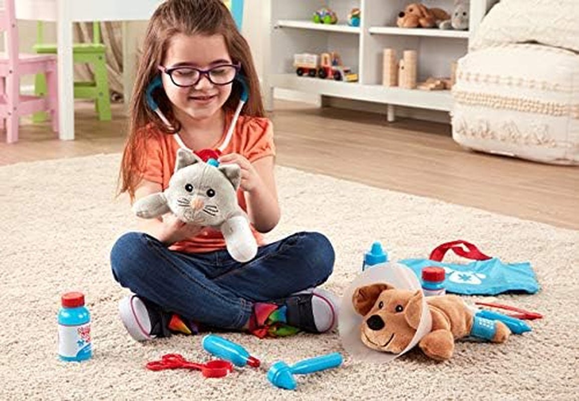 Examine and Treat Pet Vet Play Set (24 Pcs) - Kids Veterinary Play Set, Veterinarian Kit for Kids, STEAM Toy, Pretend Play Doctor Set for Kids Ages 3+