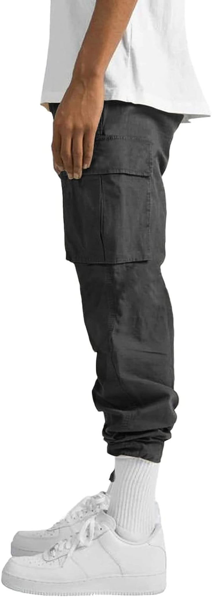 Mens Cargo Pants Casual Joggers Athletic Pants Cotton Loose Straight Sweatpants