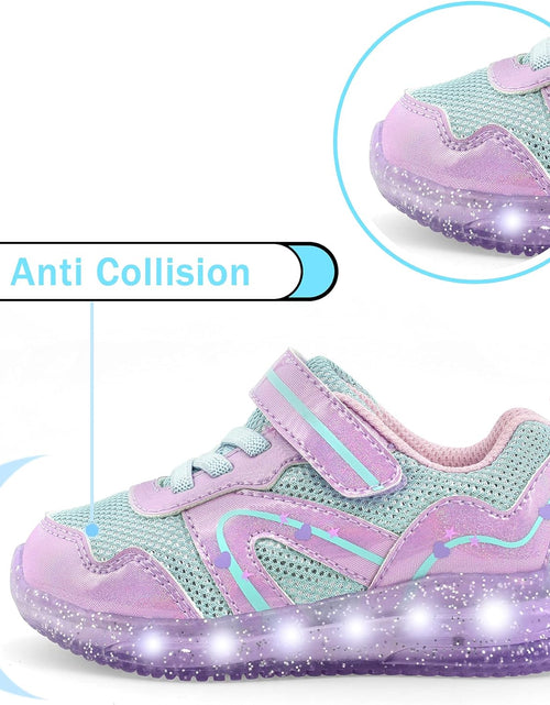 Load image into Gallery viewer, Toddler Boys Girls Light up Shoes LED Flashing Lightweight Mesh Breathable Adorable Running Sneakers for Toddler and Little Kid
