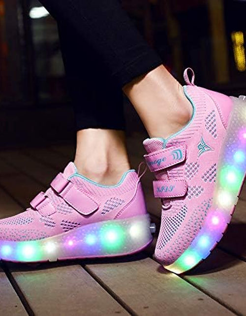 Load image into Gallery viewer, Kids Roller Shoes Boy Girl Sneakers with Wheels Become Sport Sneaker with Led for Christmas Birthday Children Show Gift
