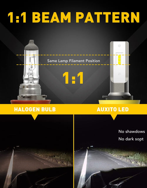 Load image into Gallery viewer, H11/H8/H16 LED Fog Light Bulbs or DRL, 6000 Lumens 6500K Cool White Light, 300% Brightness, CSP LED Chips Fog Lamps Replacement for Cars, Play and Plug (Pack of 2)
