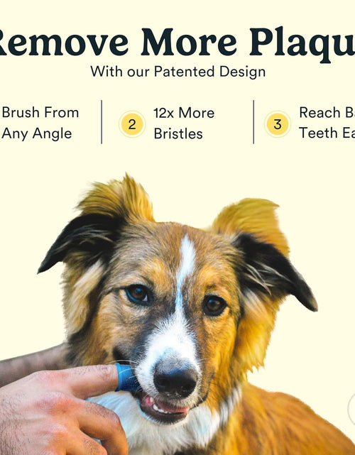 Load image into Gallery viewer, Dog Toothbrush, 360º Dog Tooth Brushing Kit, Cat Toothbrush, Dog Teeth Cleaning, Dog Finger Toothbrush, Dog Tooth Brush for Small &amp; Large Pets, Dog Toothpaste Not Included, 2-Pack Blue
