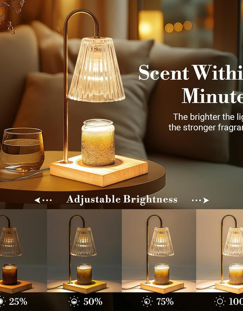 Load image into Gallery viewer, Candle Warmer Lamp, Electric Candle Lamp Warmer with Timer, Mom Christmas Birthday Gifts for Women, House Warming Gifts New Home Bedroom Decor, Dimmable Wax Melt Warmer with 2 Bulbs
