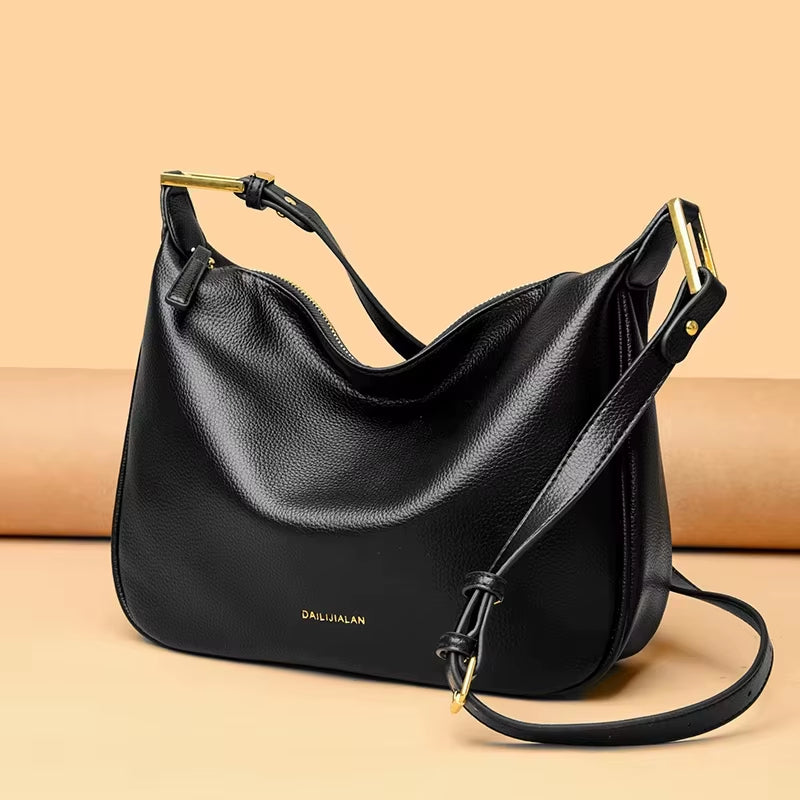 Genuine Famous Brand Soft Leather Women Handbags Female Bag Large Capacity Ladies Shoulder Handbag Diagonal Fashion Luxury Bags