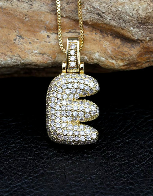 Load image into Gallery viewer, Fashion 26 Letters Necklace Custom Name Pendant Charm for Men and Women A-Z Alphabet Cubic Zircon Hip Hop Jewelry Gift
