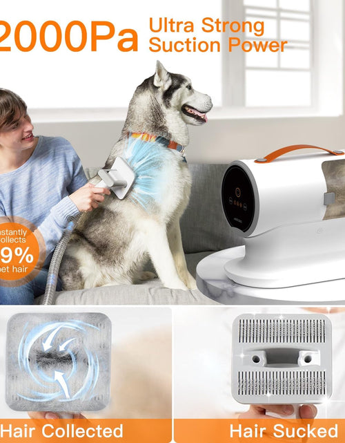 Load image into Gallery viewer, Dog Grooming Vacuum, Dog Grooming Kit,12000Pa Strong Pet Grooming Vacuum for Dogs, 2L Large Capacity Dog Vacuum for Shedding Grooming Hair, Dog Hair Vacuum, 5 Pet Grooming Tools, Quiet,Pg100
