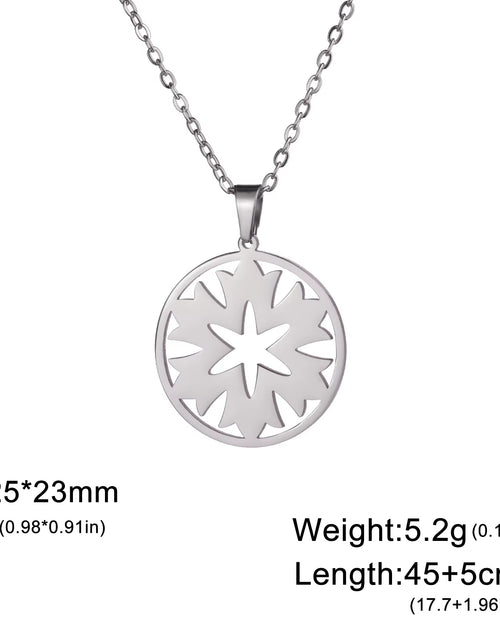 Load image into Gallery viewer, Snowflake Pendant Necklace for Women Stainless Steel Clavicle Chain Choker Fashion Couple Jewelry Valentine&#39;S Day Gift
