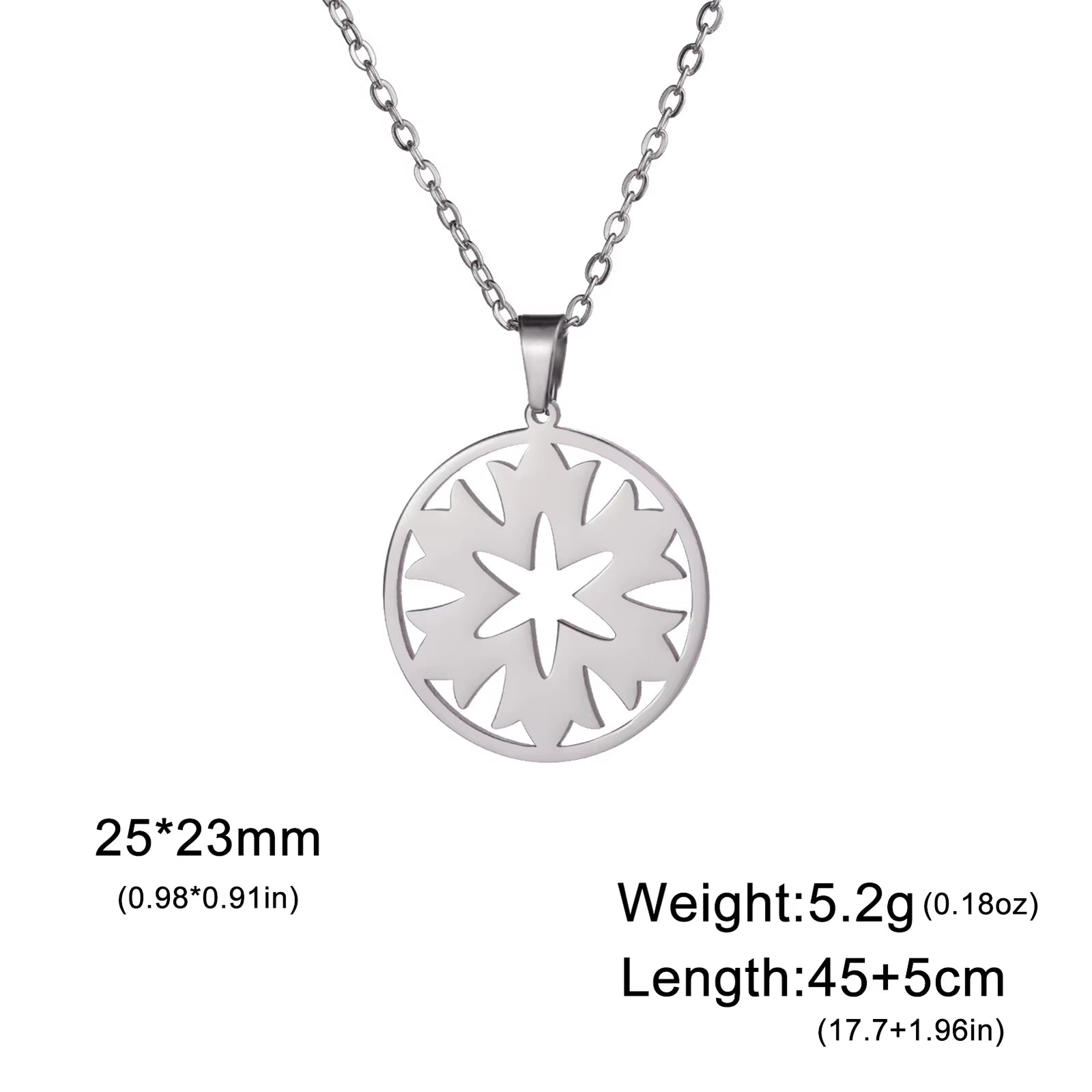 Snowflake Pendant Necklace for Women Stainless Steel Clavicle Chain Choker Fashion Couple Jewelry Valentine'S Day Gift