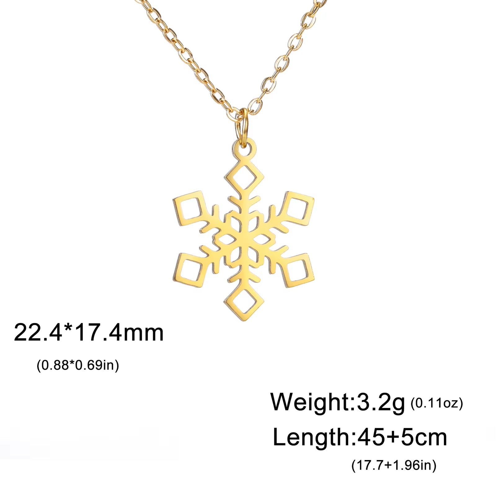 Snowflake Pendant Necklace for Women Stainless Steel Clavicle Chain Choker Fashion Couple Jewelry Valentine'S Day Gift