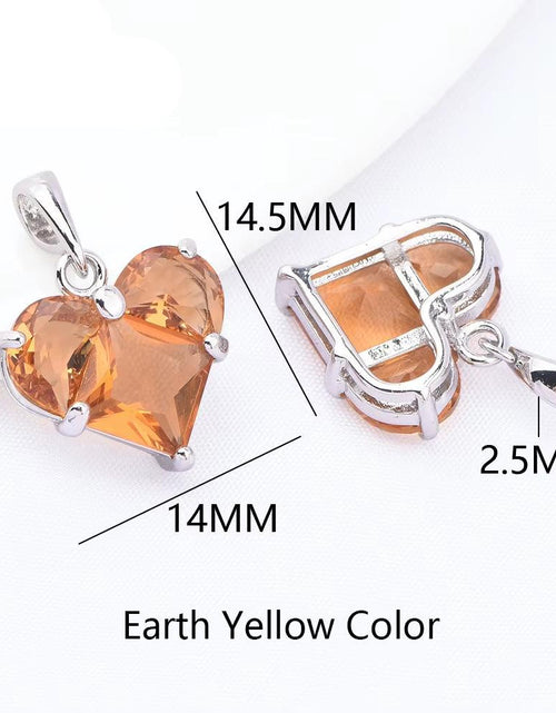 Load image into Gallery viewer, (280)4PCS 14X14.5Mm Hole 2.5MM 24K Gold Color Brass with Zircon Heart Charms Pendants High Quality Jewelry Findings Accessories
