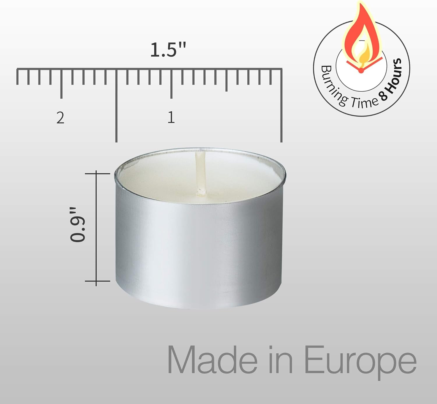 Homelights Unscented Tealight Candles - 100 Pack, 8Hr Smokeless White Votive Candles for Shabbat, Weddings, Home Decor