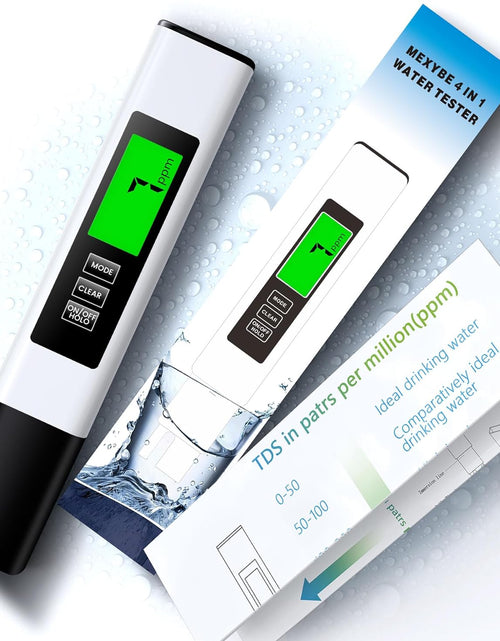 Load image into Gallery viewer, 2024 All-New 4 in 1 Tds Meter Digital Water Tester - Accurate and Reliable TDS EC &amp; Temp(°C,°F) Meter - 0-9990Ppm - Professional Testing for Drinking Water, RO/DI System, Aquariums Etc
