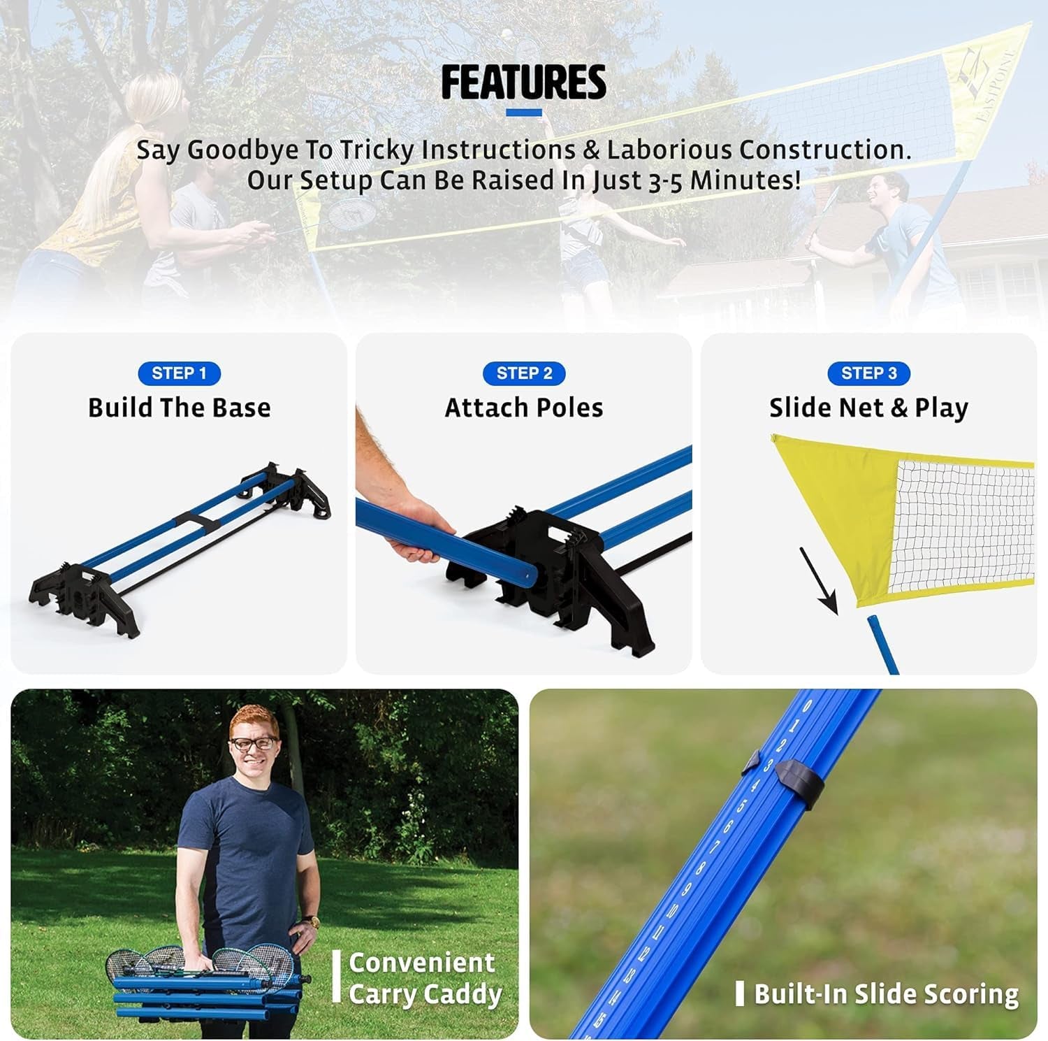 Easy Setup Badminton Set