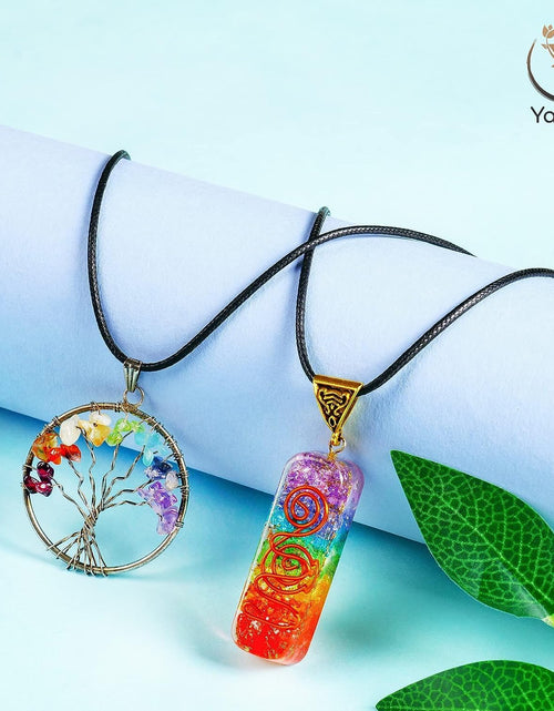 Load image into Gallery viewer, Chakra Crystal Tree - Handmade Healing Crystal Tree with 7 Chakra Stones - Decorative Tree of Life for Meditation, Feng Shui, and Home Decor - Unique Birthday Gifts for Women
