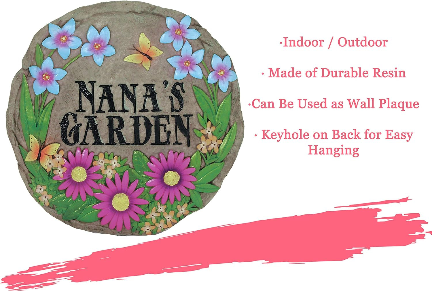 - Garden Décor - Nana'S Garden Stepping Stone - Decorative Stone for Garden - Resin