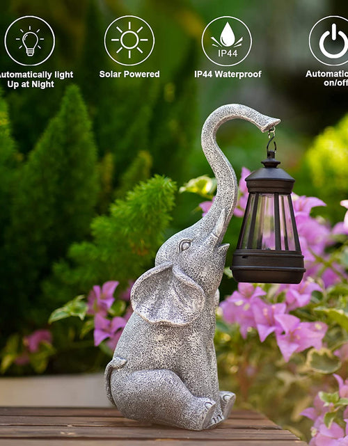 Load image into Gallery viewer, Elephant Statue for Garden Decor with Gift Appeal - Ideal Gifts for Women, Mom or Birthdays, Beautifully Crafted Outdoor &amp; Home Decor to Wow Your Guests (11&quot; Elephant)
