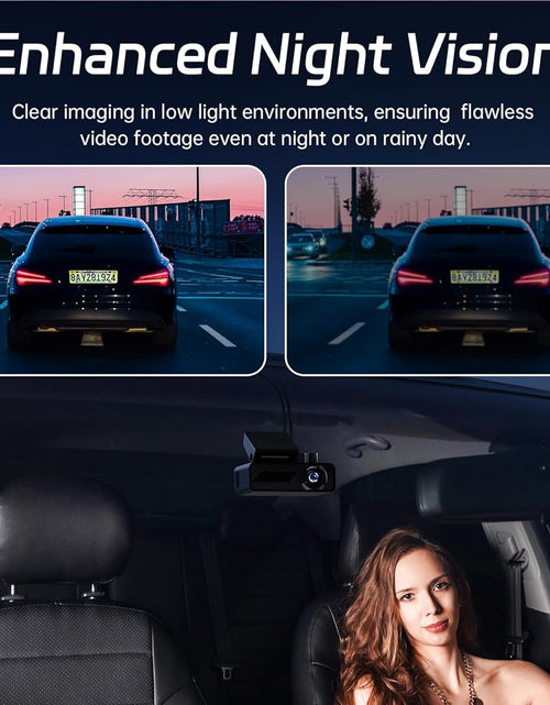 Load image into Gallery viewer, P1 Duo 4K Dash Cam Front and Rear, 64GB SD Card, 4K+1080P Dual Dash Camera for Cars, Wi-Fi &amp; App Control, 1.5’’IPS Display Car Camera, Voice Control, Night Vision, 24H Parking Mode, G-Sensor
