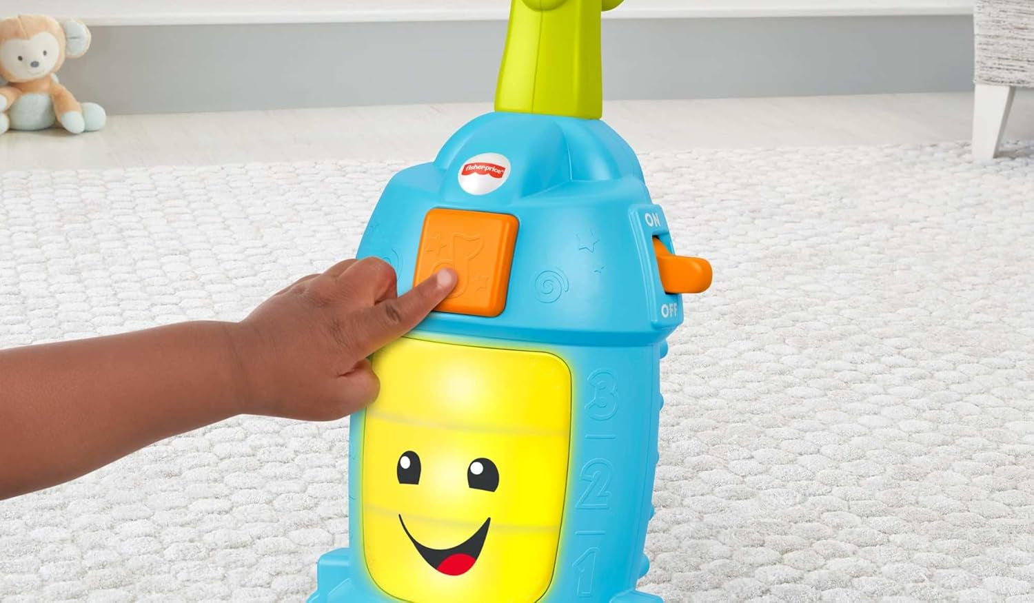 Toddler Toy Laugh & Learn Light-Up Learning Vacuum Musical Push along for Pretend Play Infants Ages 1+ Years​