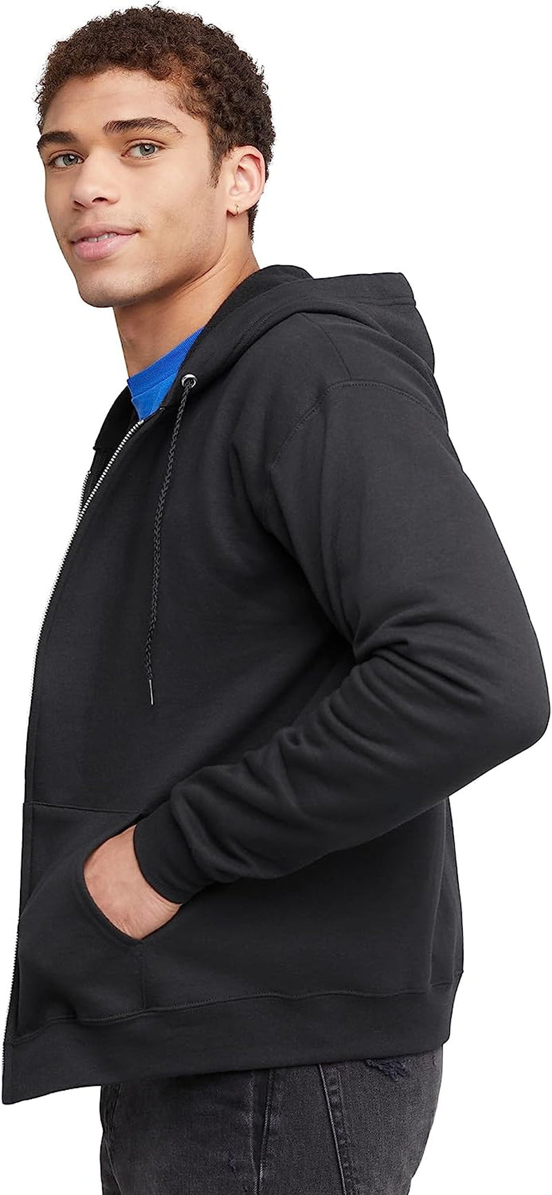 Men'S Zip-Up Hoodie, Ecosmart Fleece Full-Zip Hoodie for Men, Hooded Sweatshirt