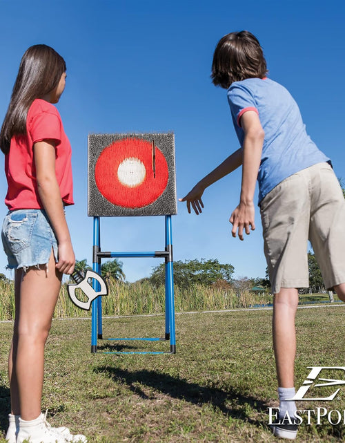 Load image into Gallery viewer, Eastpoint Axe Throw &amp; Lawn Dart Target Sets - Bristle Axe Throwing Target &amp; 2-In-1 Combo Backyard Game for Indoors and Outdoors
