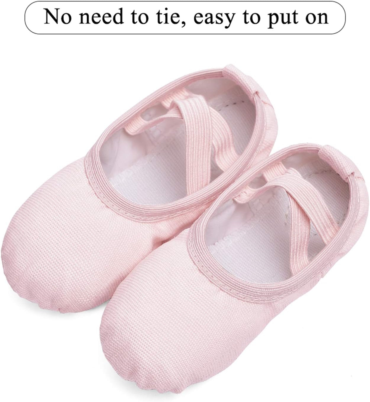 Canvas Ballet Shoes Toddler Girls Ballet Slippers No-Tie Boys Dance Shoes