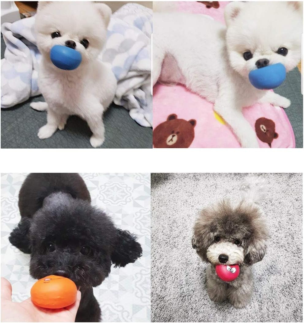 Smile Face Dog Squeaky Toys Soft Latex Squeak Balls for Puppy Small Pet Dogs 6 Pcs/Set