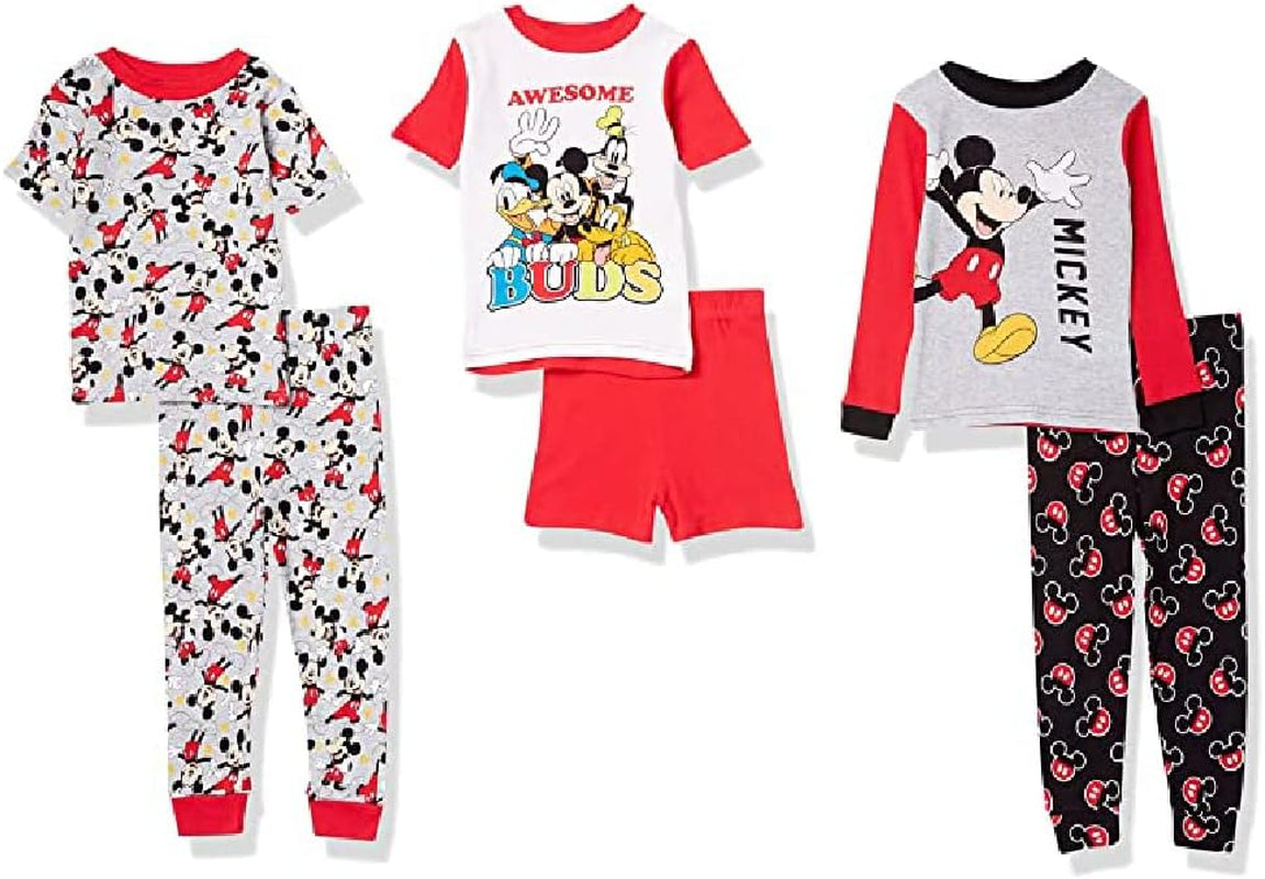 6-Piece Snug-Fit Cotton Pajama Set, Soft & Cute for Kids