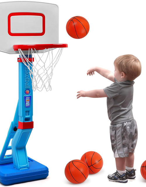 Load image into Gallery viewer, Toddler Basketball Hoop Height Adjustable Kids Basketball Hoop for Indoor Outdoor Play Portable Basketball Goal Poolside Basketball Hoop for Swimming Pool Basketball Toy for Boys Girls
