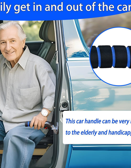 Load image into Gallery viewer, Car Door Handle for Elderly - Auto Grab Handles - Portable Bar Car Support Handle for Elderly &amp; Seniors &amp; Handicap Standing Mobility Safety Tip to Help Get Out（Blue and Red）
