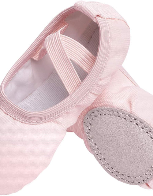 Load image into Gallery viewer, Canvas Ballet Shoes Toddler Girls Ballet Slippers No-Tie Boys Dance Shoes
