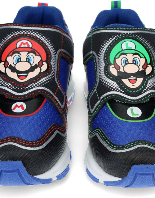 Load image into Gallery viewer, Brothers Mario and Luigi Kids Tennis Shoe, Light up Sneaker, Mix Match Runner Trainer, Kids Size 11 to 3
