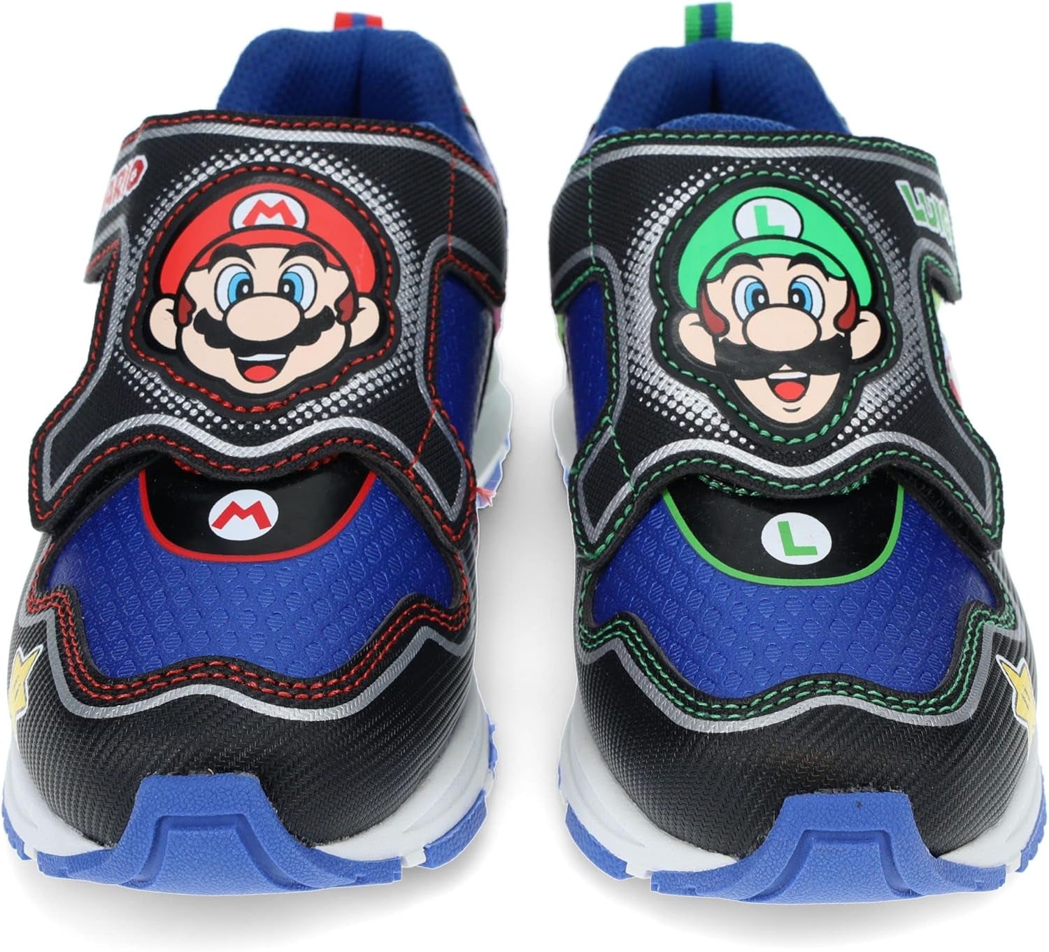 Brothers Mario and Luigi Kids Tennis Shoe, Light up Sneaker, Mix Match Runner Trainer, Kids Size 11 to 3