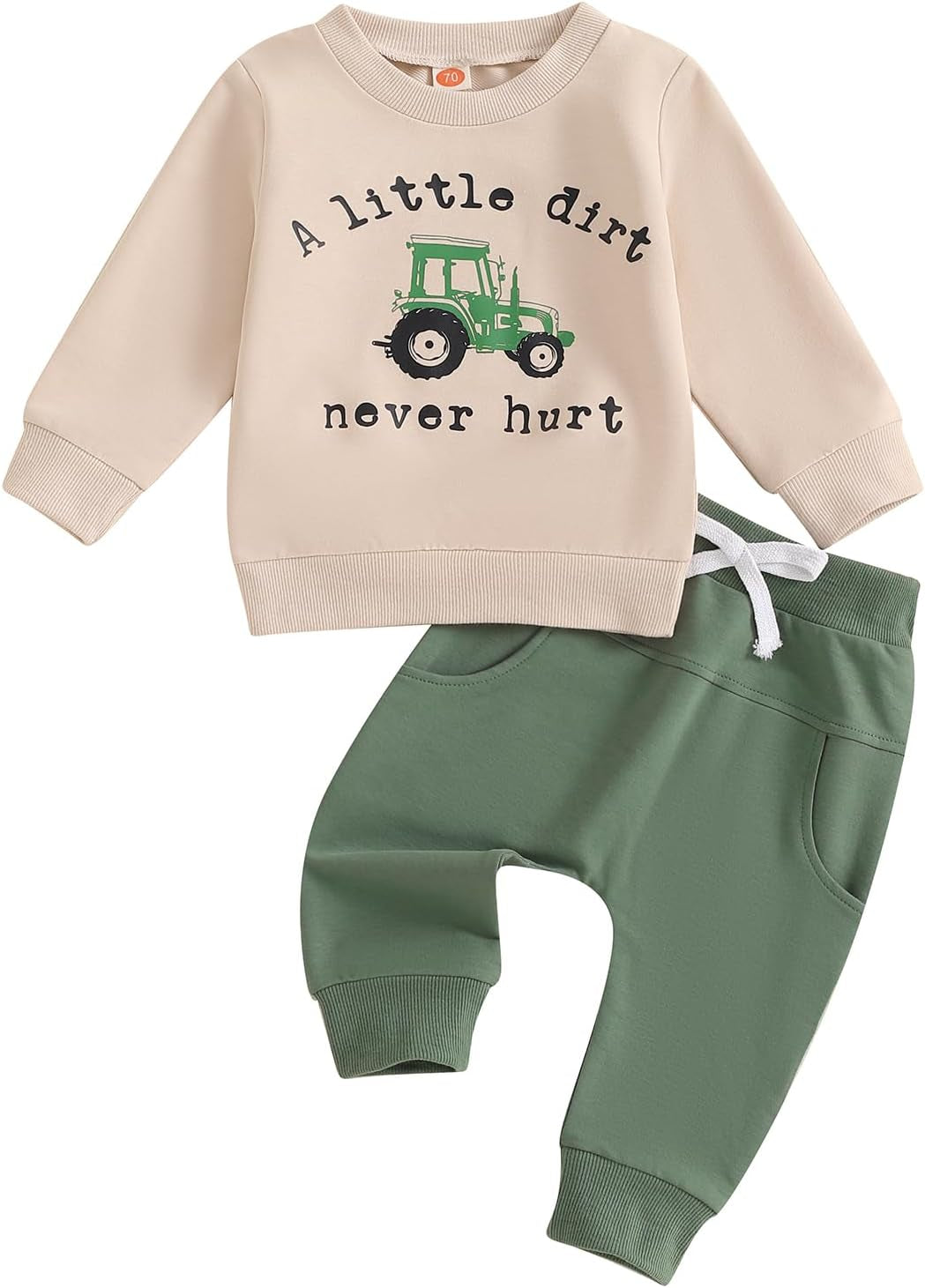 Toddler Baby Boy Clothes Crewneck Sweatshirt Long Sleeve Letter Print Shirt with Pants Cute Fall Winter Outfits