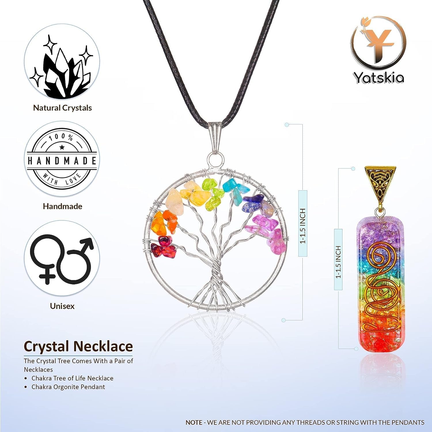 Chakra Crystal Tree - Handmade Healing Crystal Tree with 7 Chakra Stones - Decorative Tree of Life for Meditation, Feng Shui, and Home Decor - Unique Birthday Gifts for Women