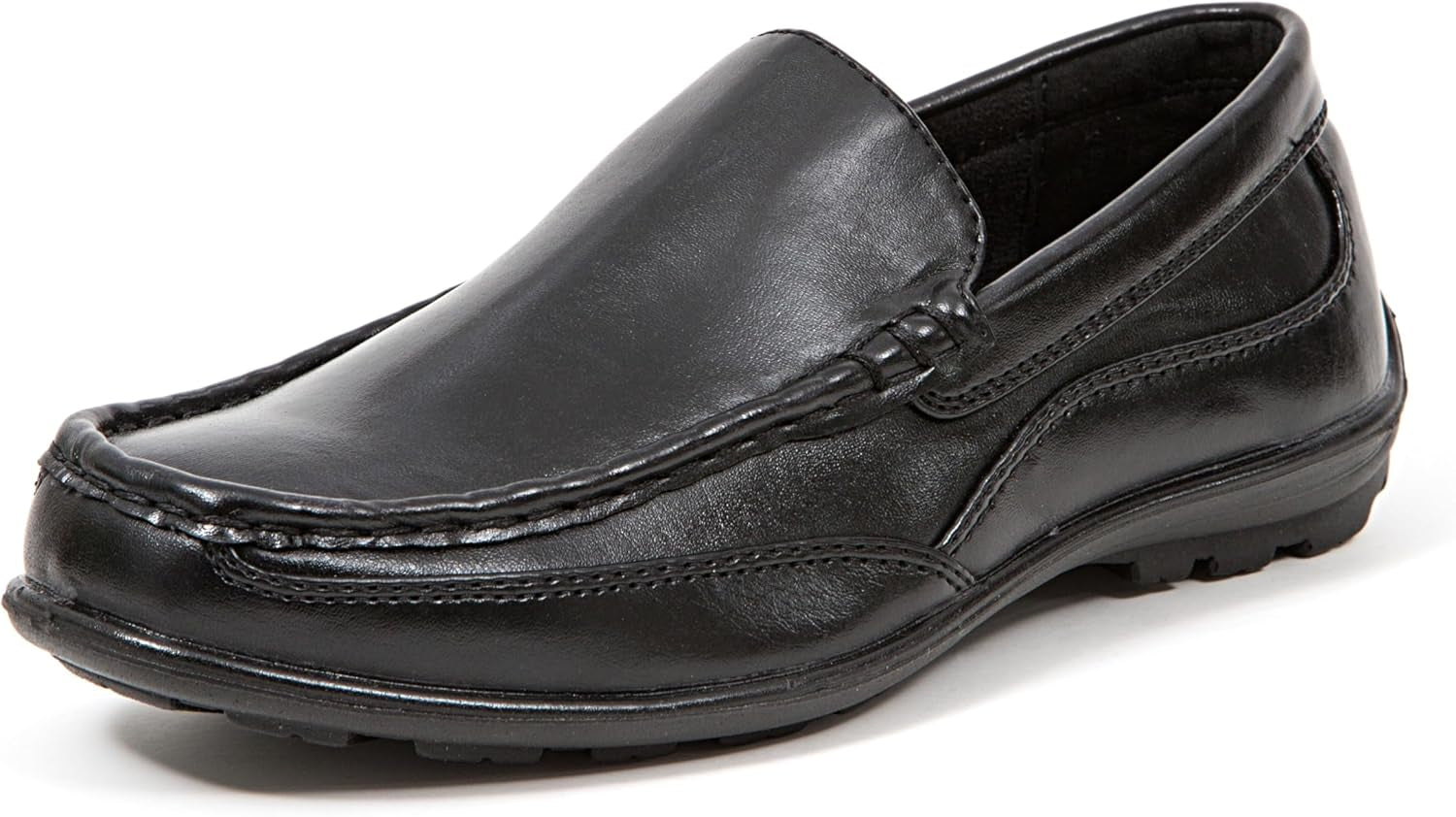 Boy'S Booster Driving Moc Slip-On Loafer Flats Dress Shoes