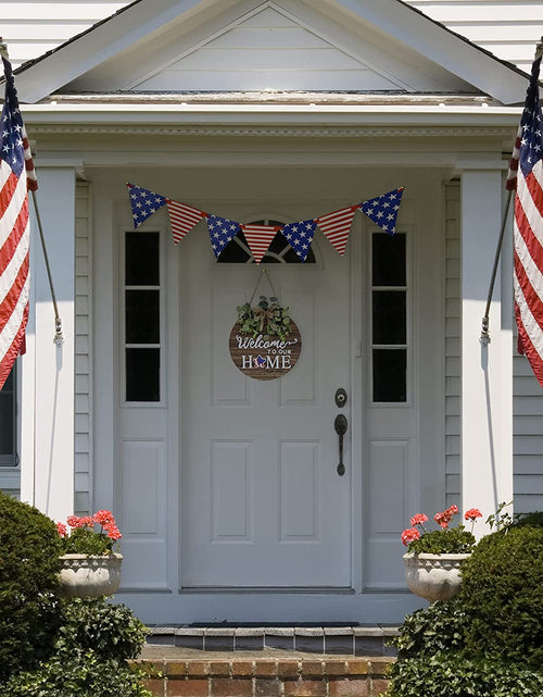 Load image into Gallery viewer, Interchangeable Seasonal Welcome Sign Front Door Decoration, Rustic round Wood Wreaths Wall Hanging Outdoor, Farmhouse, Porch, for Spring Summer Fall All Seasons Holiday Halloween Christmas.
