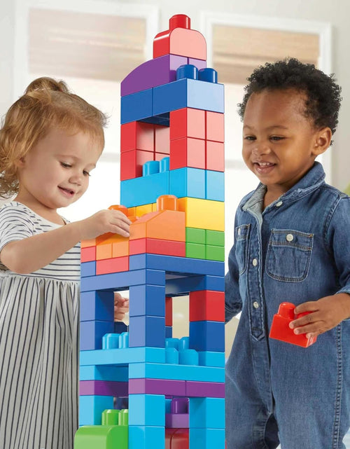 Load image into Gallery viewer, BLOKS First Builders Toddler Blocks Toys Set, Big Building Bag with 80 Pieces and Storage, Blue, Ages 1+ Years
