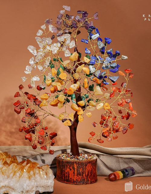 Load image into Gallery viewer, Crystal Tree of Life 7 Chakra Healing Crystal Trees for Home Decor, Office Desk Decor, Living Room Decor, Handmade Bonsai Trees for Positive Energy, Money, Good Luck Birthday Gifts for Women, Mom
