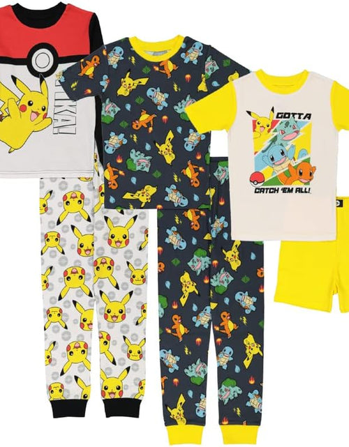 Load image into Gallery viewer, Boys&#39; 6-Piece Snug-Fit Cotton Pajama Set, Soft &amp; Cute for Kids
