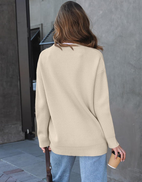 Load image into Gallery viewer, Women Oversized Cardigan Sweater Fall Outfits Cloth Fashion V Neck Knit Button Front Casual Trendy Tops
