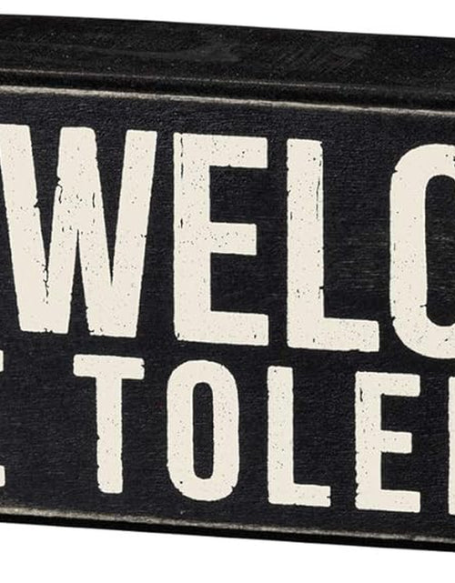 Load image into Gallery viewer, Rustic Wooden Decor Sign - &#39;Dogs Welcome, People Tolerated&#39; - Office/Farmhouse Decor, Dog Lovers Gift, 5&quot;
