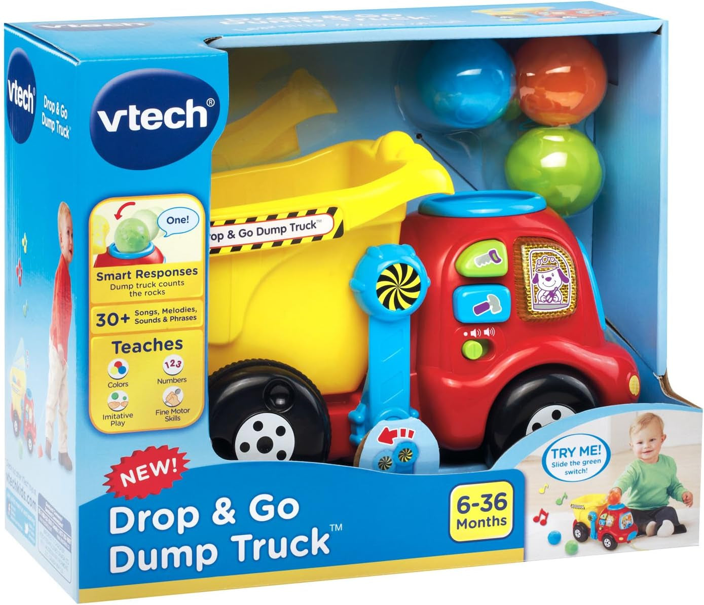 Drop and Go Dump Truck, Yellow