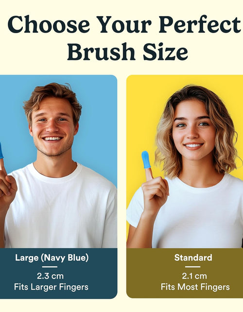 Load image into Gallery viewer, Dog Toothbrush, 360º Dog Tooth Brushing Kit, Cat Toothbrush, Dog Teeth Cleaning, Dog Finger Toothbrush, Dog Tooth Brush for Small &amp; Large Pets, Dog Toothpaste Not Included, 2-Pack Blue
