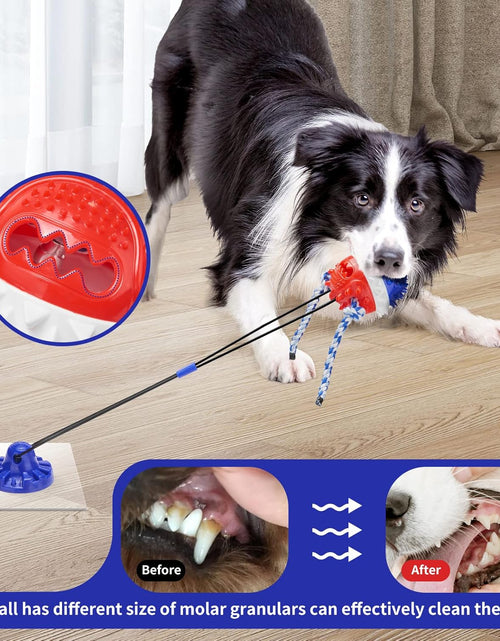 Load image into Gallery viewer, Dog Toys for Aggressive Chewers Interactive Dog Toys, Suction Cup Dog Toy Tug of War Indestructible, Dog Puzzle Toys Treat Food Dispensing Ball, Dog Enrichment Toys
