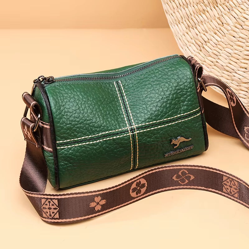 Lichee Pattern Genuine Leather Crossbody Bag for Women Luxury Handbag High Quality Shoulder Bags Ladies Messenger Bag Sac a Main