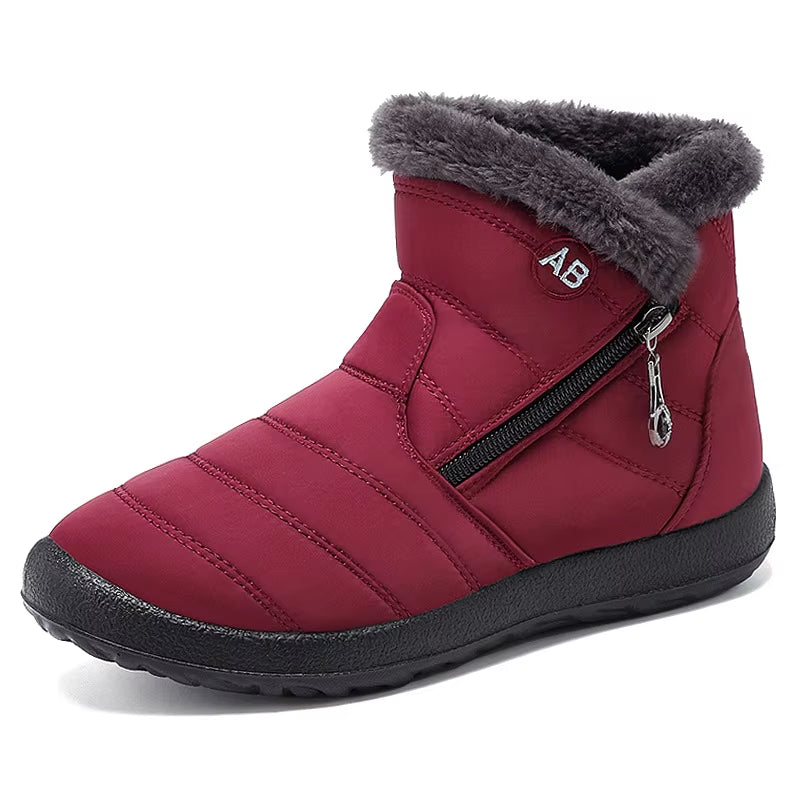 Same Style Wool Lined Snow Boots for Men and Women, Winter Warm, Waterproof, anti Slip Ankle Boots, Warm Outdoor Short Boots