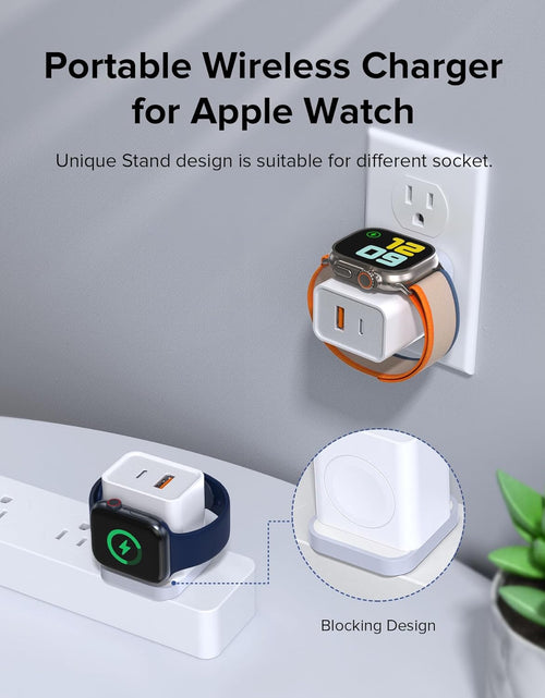 Load image into Gallery viewer, 2024 Upgraded for Apple Watch Charger, 20W Dual Port USB C Wall Charger Plug Fast Charging Block for Iphone, Travel Charger Compatible with Apple Watch Iphone Airpods Ipad
