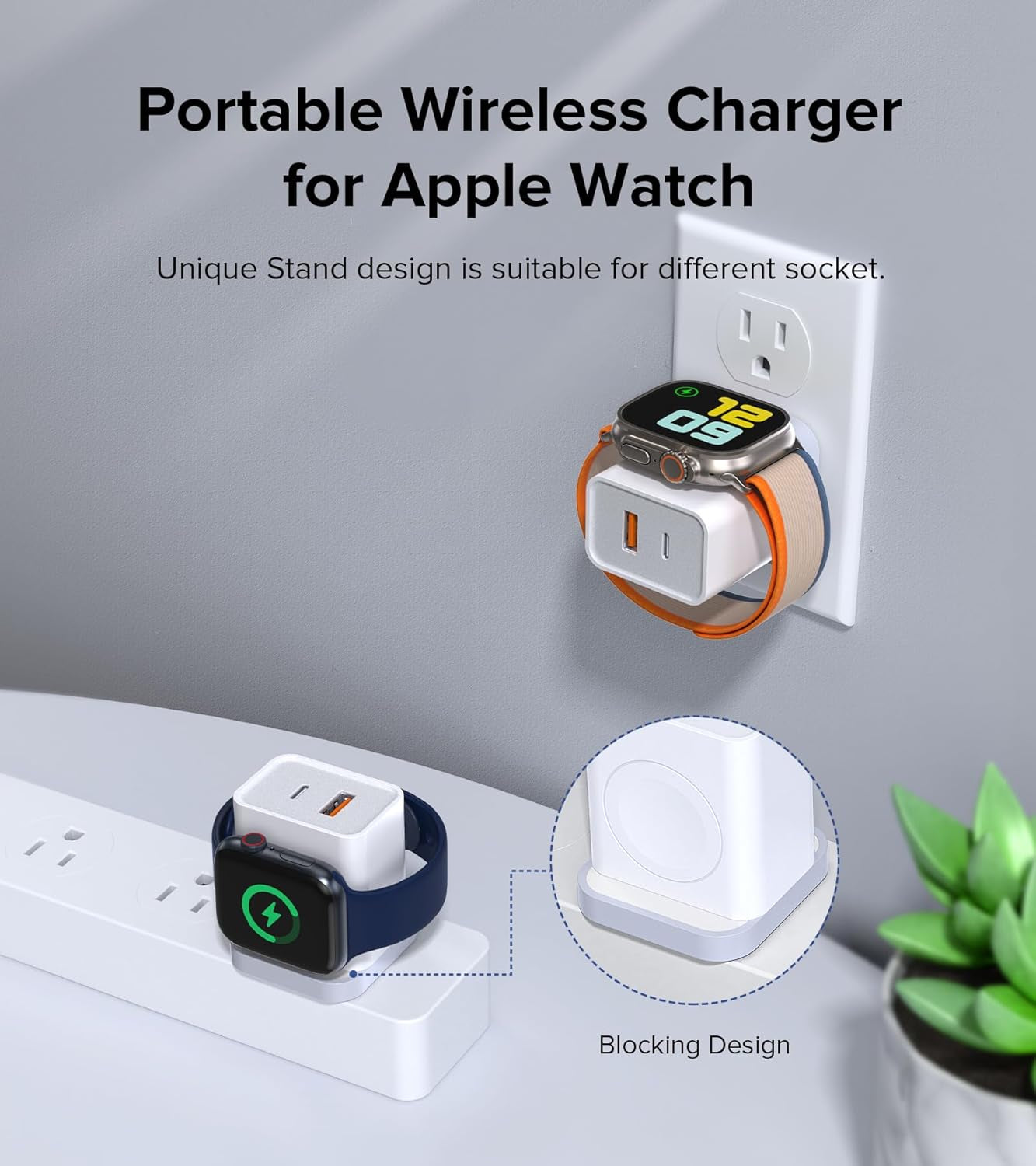 2024 Upgraded for Apple Watch Charger, 20W Dual Port USB C Wall Charger Plug Fast Charging Block for Iphone, Travel Charger Compatible with Apple Watch Iphone Airpods Ipad