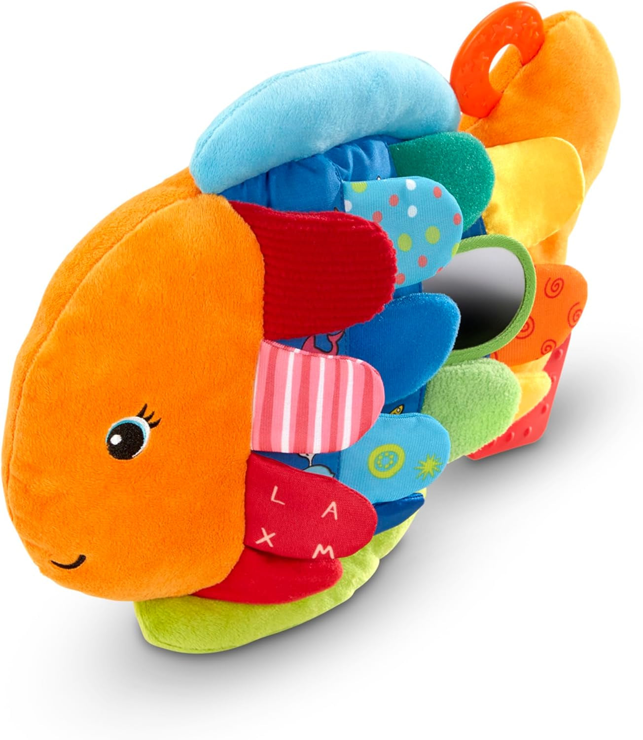 Flip Fish Soft Baby Toy Sensory Tummy Time Toys, Soft Fabric Tag Toy for Babies, Infants