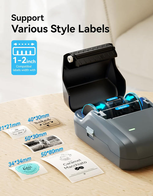 Load image into Gallery viewer, B1 Label Maker Machine with Tape, Thermal Label Printer Easy to Use for Office, Home, Business, 2 Inch Label Maker with 2&#39;&#39; X1.18&#39;&#39; Labels-230Pcs/Roll
